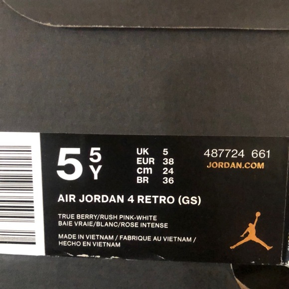 Air Jordan 4 Retro GS True Berry - Picture 10 of 10